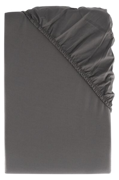Livarno home Perkálové napínací prostěradlo, 90-100 x 200 cm (antracitová) (100393268002)