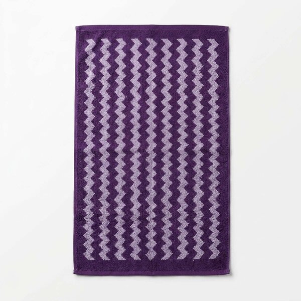 Jahu froté pracovní bavlněný ručník ZIG ZAG, fialový 230g/m2, 50x100cm