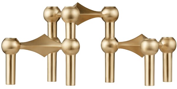 Designový svícen STOFF Nagel Brushed Brass – set 3 ks