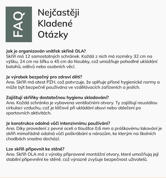 Kovová skříňka do školy a mateřské školy OLA šedo-modro-tmavě modrá, 1090 x 1200 x 450 mm
