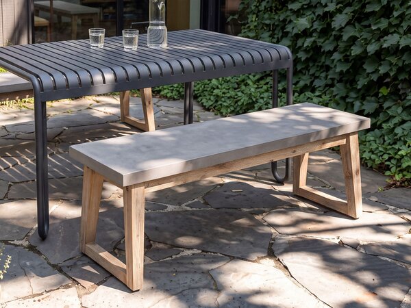Zahradní lavice ORIA 160 cm Beton Šedá
