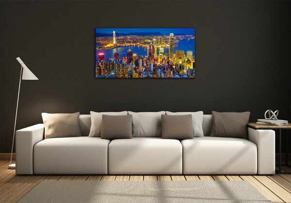 Foto obraz fotografie na skle Noční Hongkong osh-70819523