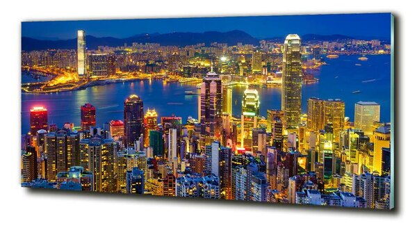 Foto obraz fotografie na skle Noční Hongkong osh-70819523