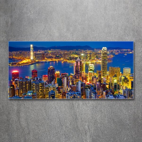 Foto obraz fotografie na skle Noční Hongkong osh-70819523