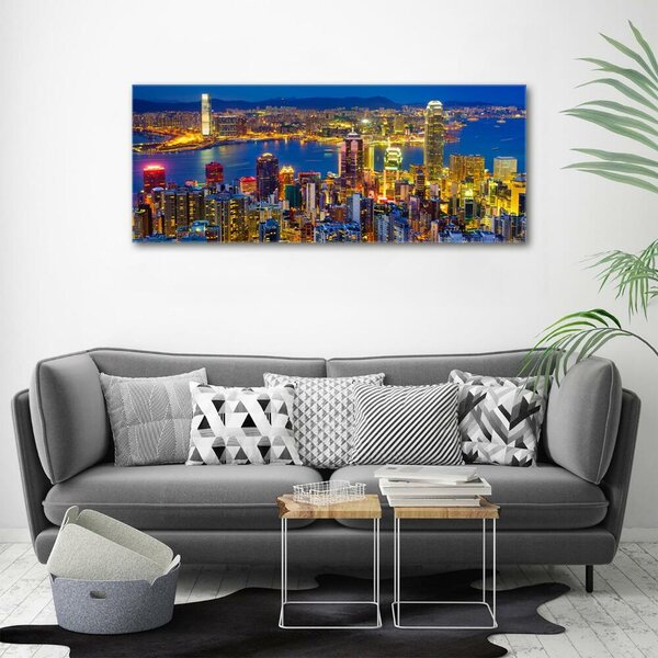 Foto obraz fotografie na skle Noční Hongkong osh-70819523