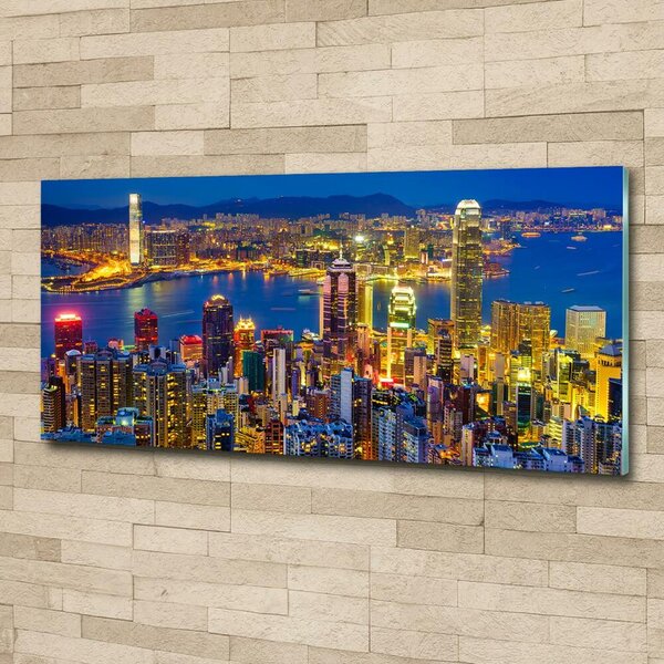 Foto obraz fotografie na skle Noční Hongkong osh-70819523