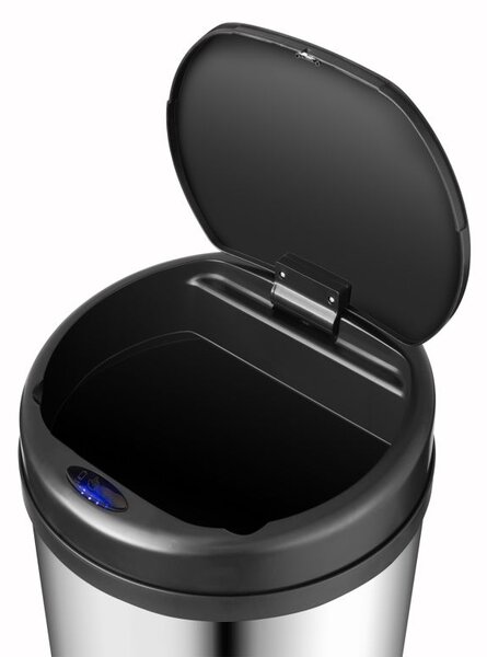 Automatický odpadkový koš 50 l se senzorem, nerez, stříbrný