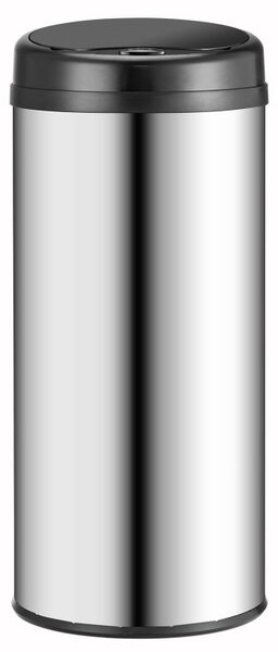 Automatický odpadkový koš 50 l se senzorem, nerez, stříbrný