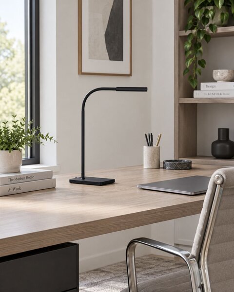 LED stolní lampa KOURIS se senzorem pohybu Kov Černá