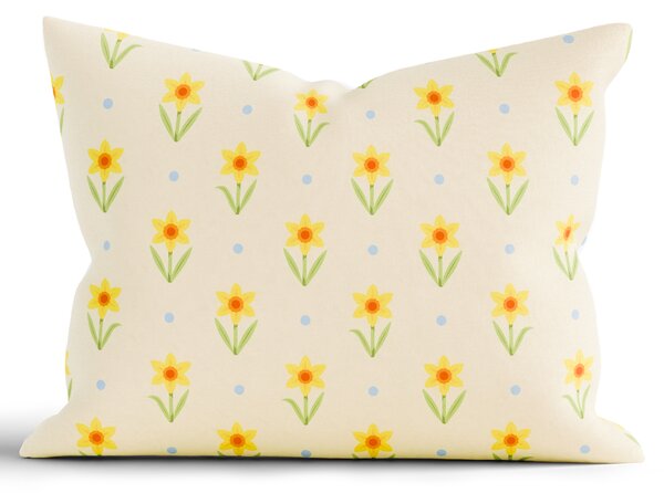 MK Lůžkoviny Bavlněný povlak na polštář Renforcé 50 x 70 cm - Narcis bíložluté