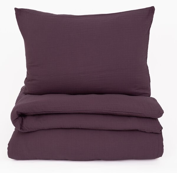 MK Lůžkoviny Mušelínové povlečení - Alexia ametystová 140 × 200 cm, 70 x 90 cm