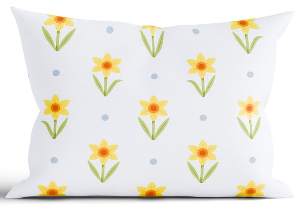 MK Lůžkoviny Bavlněný povlak na polštář Renforcé 40 x 60 cm - Narcis bíložluté