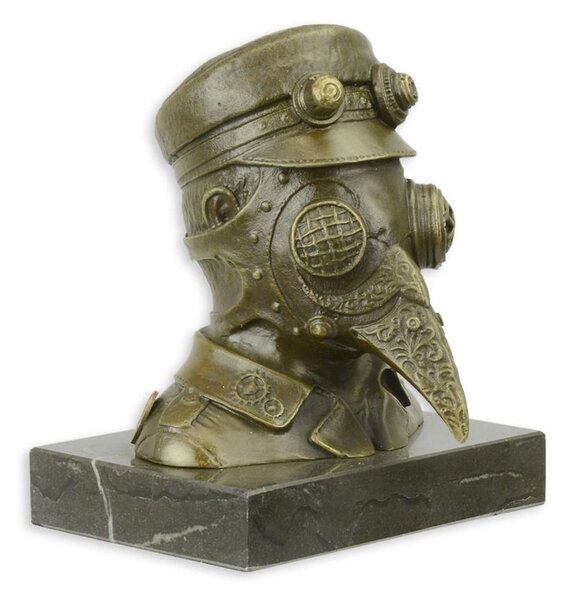 Bronzová socha soška - Morový doktor Steampunk