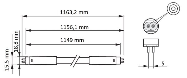 MASTER LEDtube HF 1149mmHE 840 T5 LED Trubice 16,5W 2500lm