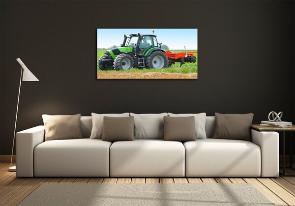 Fotoobraz na skle Traktor na poli osh-71871011