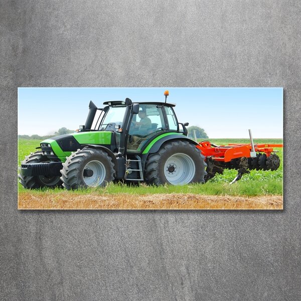 Fotoobraz na skle Traktor na poli osh-71871011