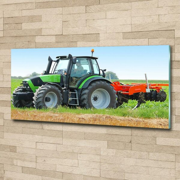 Fotoobraz na skle Traktor na poli osh-71871011