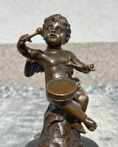 Bronzová socha soška - Putti Anděl