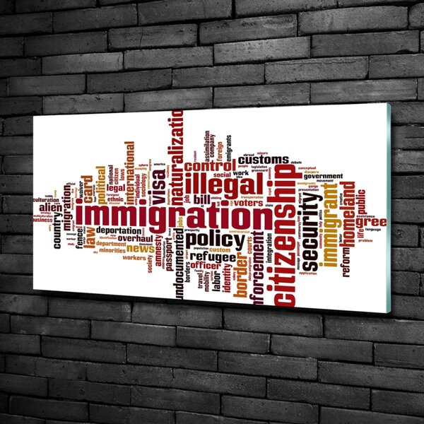 Foto obraz sklo tvrzené Imigrace osh-72118150