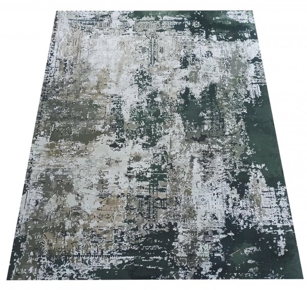 Makro Abra Moderní kusový koberec protiskluzový Horeca-New 123 Abstraktní zelený Rozměr: 60x100 cm