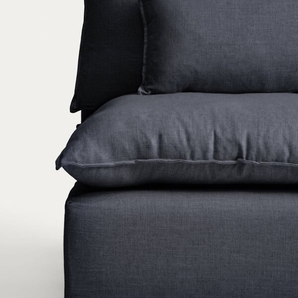 Kave Home Tmavě šedé křeslo Anarela 110 cm s odnímatelným potahem