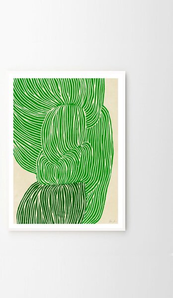 Autorský mini plakát Green Ocean by Rebecca Hein A5