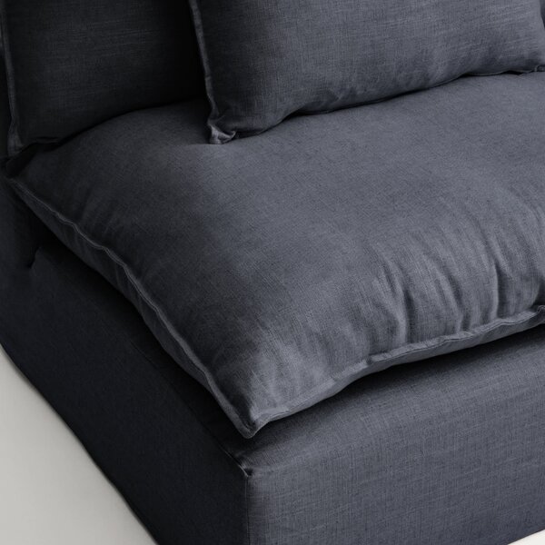 Kave Home Tmavě šedé křeslo Anarela 110 cm s odnímatelným potahem