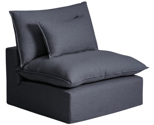 Kave Home Tmavě šedé křeslo Anarela 110 cm s odnímatelným potahem