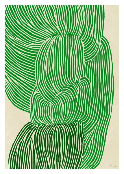 Autorský mini plakát Green Ocean by Rebecca Hein A5