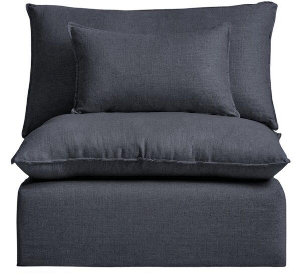 Kave Home Tmavě šedé křeslo Anarela 110 cm s odnímatelným potahem