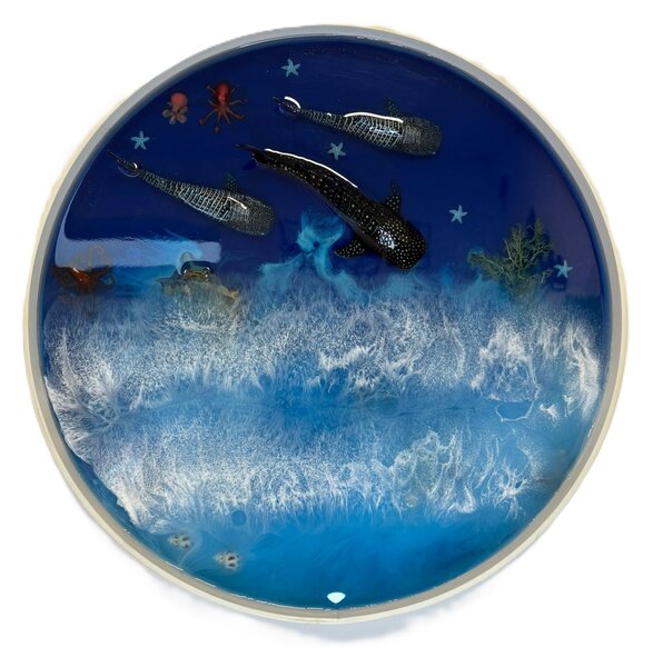 Epoxidový kruh – žraloci Velikost rámu: 30cm