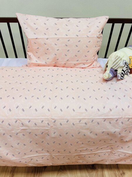 Povlečení bavlněné dětské Hello Kitty - 1x Polštář 90x70cm, 1x Přikrývka 140x200cm