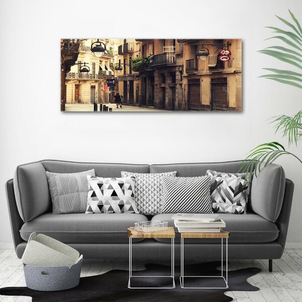 Foto obraz sklo tvrzené Ulice Barcelony osh-72532408