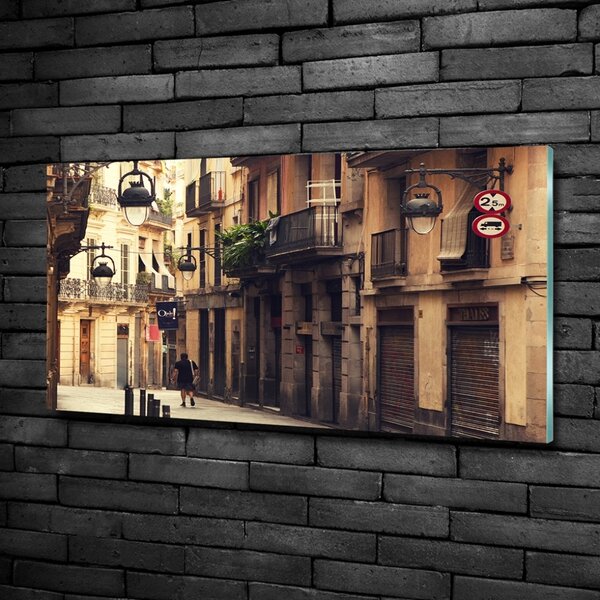 Foto obraz sklo tvrzené Ulice Barcelony osh-72532408