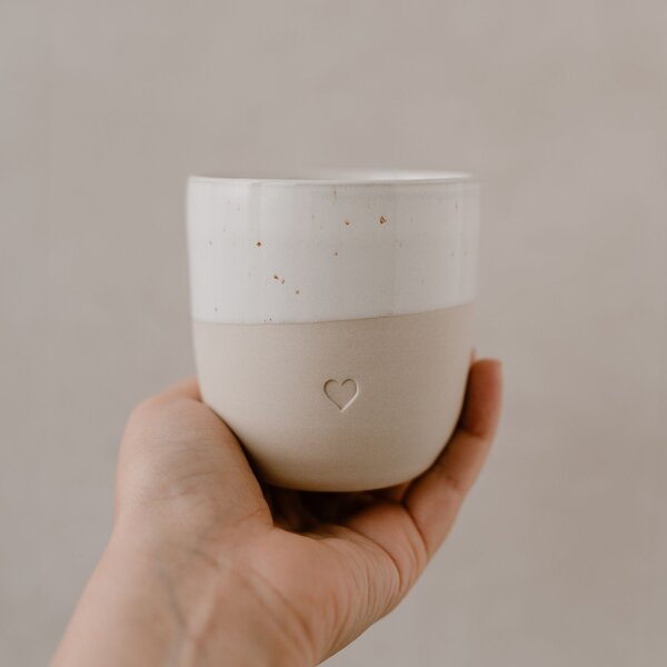 Kameninový hrnek Heart 200 ml