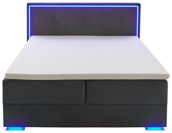 POSTEL BOXSPRING, 180/200 cm, antracitová Boxxx - Manželské postele, Online Only