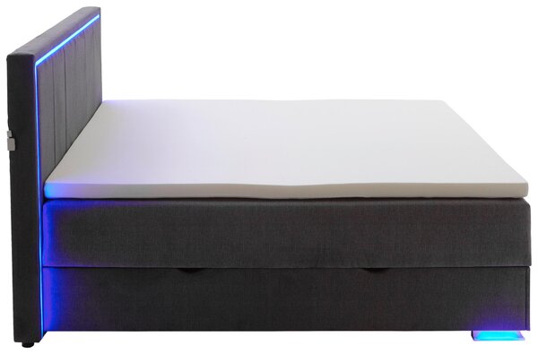POSTEL BOXSPRING, 180/200 cm, antracitová Boxxx - Manželské postele, Online Only