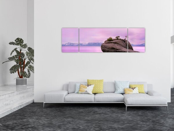 Obraz kamene v moři (170x50 cm)