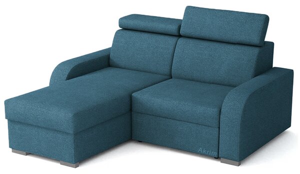 Malá sedací souprava OSLO L | 170x185 | nerozkládací se 2 úložnými prostory | crown 14 modrá