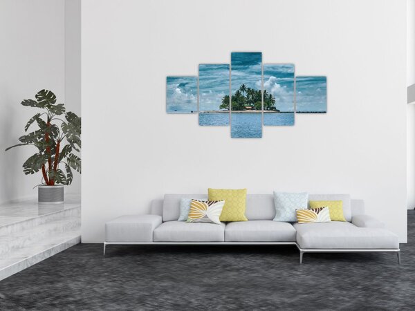 Obraz - ostrov v moři (125x70 cm)