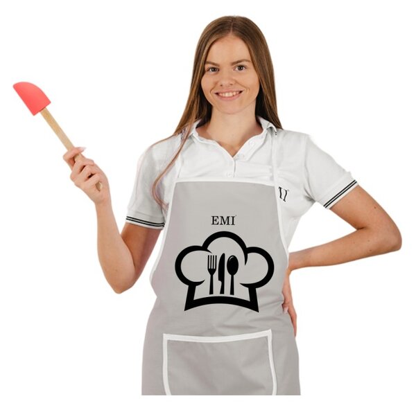 Kuchyňská zástěra Chef EMI, šedá