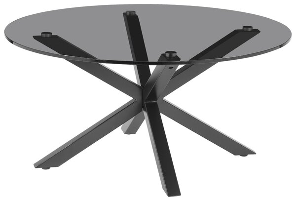 KONFERENČNÍ STOLEK, šedá, černá, kov, sklo, 82/82/40 cm Xora - Konferenční stolky