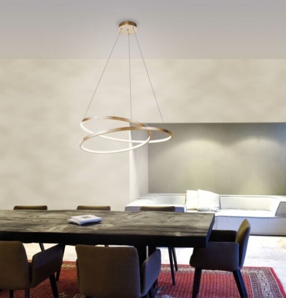 Paul Neuhaus 2474-12 - LED Stmívatelný lustr na lanku ROMAN LED/40W/230V zlatá