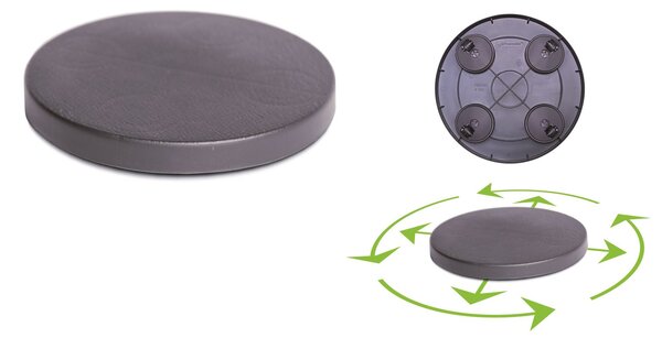 Pojízdná podložka Mobile platform round 29,2 cm, antracit