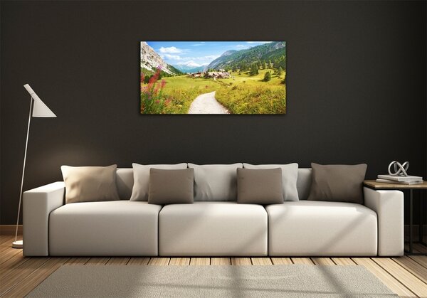 Foto obraz skleněný horizontální Pastvina v Alpách osh-73408586