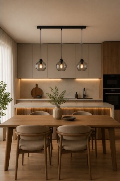 Lustr na lanku UNO 3xE27/60W/230V černá/kouřová
