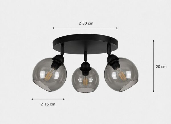 Bodové svítidlo UNO 3xE27/60W/230V černá
