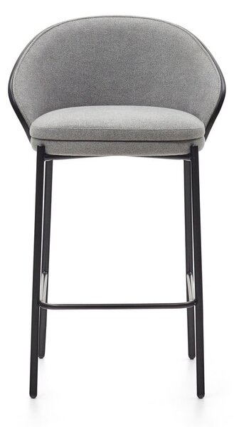 Černo-šedá barová židle (výška sedáku 65 cm) Eamy – Kave Home