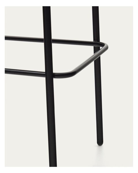 Černo-šedá barová židle (výška sedáku 65 cm) Eamy – Kave Home