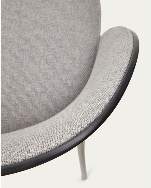 Černo-šedá barová židle (výška sedáku 65 cm) Eamy – Kave Home